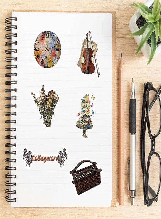 EXO DECOR ٥٠ قطعة من الملصقات العتيقة اللطيفة - ملصقات فينيل لزجاجات المياه وأجهزة الكمبيوتر المحمولة وألواح التزلج والهواتف - ملصقات مقاومة للماء بتصميم كلاسيكي للبنات والأولاد، ذاتية اللصق - Image 5